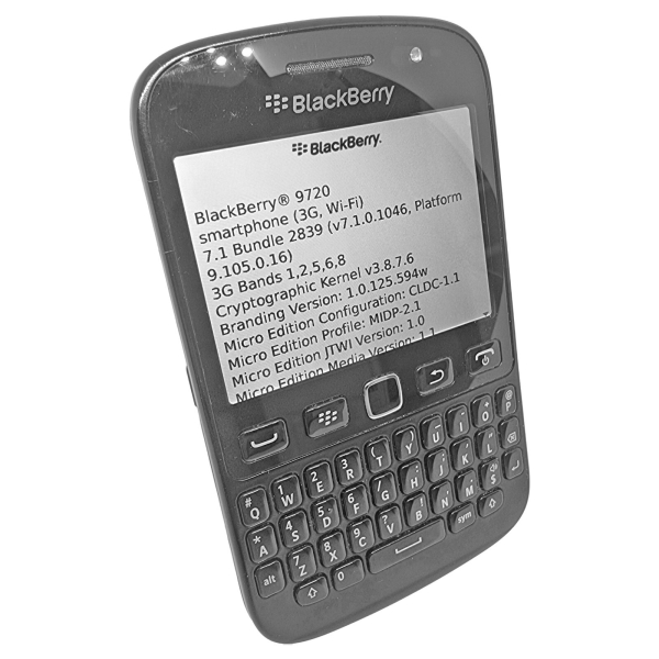 BlackBerry 9720 Smartphone schwarz entsperrt 3G QWERTY 2,8″ Anrufe, Texte, Nostalgie