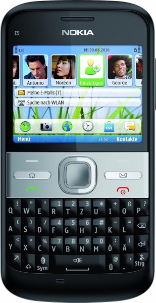Nokia E5-00 Smartphone (entsperrt) QWERTZ – Schwarz