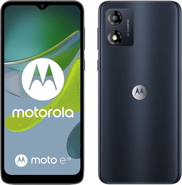 Motorola Moto E13 64GB Smartphone 4G entsperrt Dual SIM NAGELNEU VERSIEGELT SCHWARZ