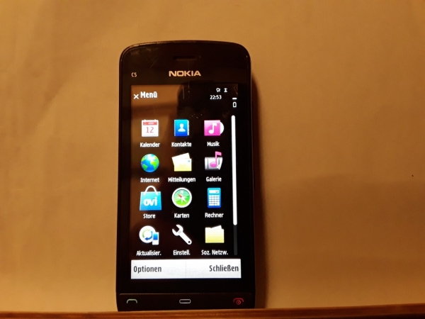 Handy  Nokia  C5-03 grau  (Ohne Simlock) Smartphone