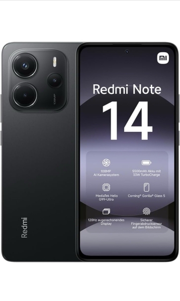Neu verpackt Sim frei entsperrt Xiaomi Redmi Note 14 4G 128GB 6GB RAM Smartphone