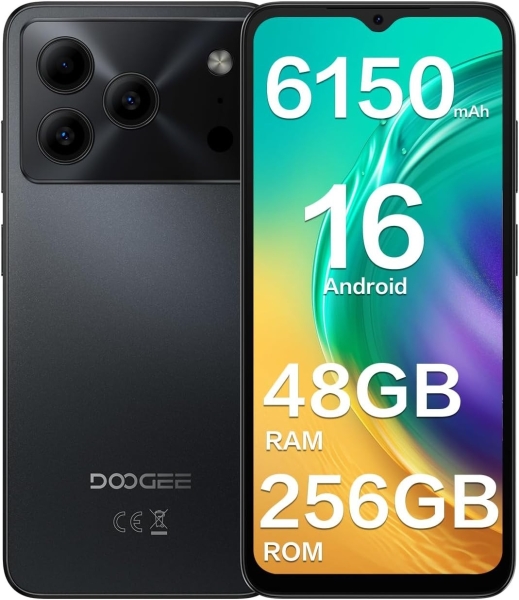 DOOGEE Note 56 Plus Handys, Android 16 Smartphone, 48GB+256GB, schwarz