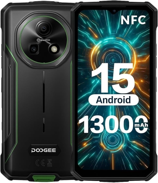 DOOGEE Fire 5 Pro Rugged Smartphone – Android 15, 13000mAh Rugged Phone, Gemini