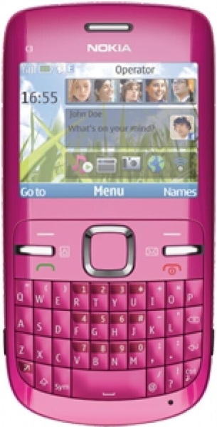 Nokia C3-00 Smartphone (entsperrt) – Hot Pink