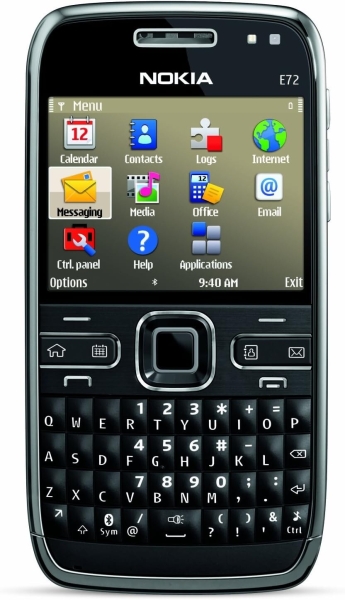 Nokia E72 Smartphone (entsperrt) – Zodium Black