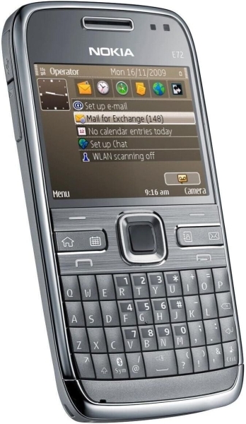 Nokia E72 Smartphone (entsperrt) – Metal Grey