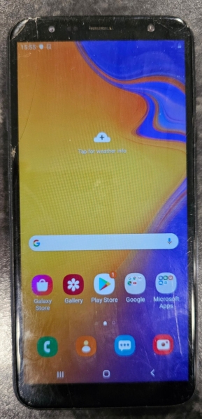 Samsung Galaxy J4 Plus 32GB schwarz (entsperrt) 4G Smartphone – feiner Riss