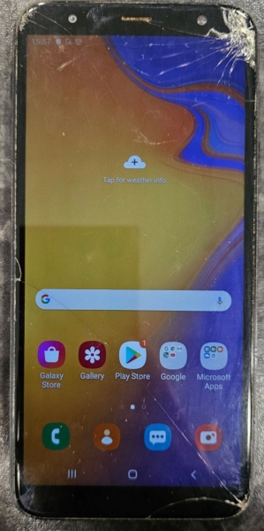 Samsung Galaxy J4 Plus 32GB schwarz (entsperrt) 4G Smartphone – gesprungen