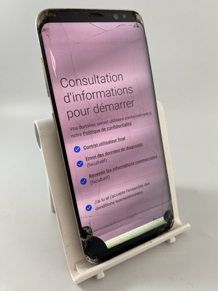 Samsung Galaxy S8 silber entsperrt 64GB 5,8″ 12MP Android Smartphone Defekt #C06