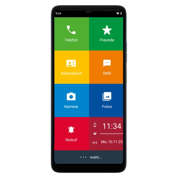 EinfachFon Seniorenhandy Smartphone auf Basis vom Motorola Moto G06  [Blau]