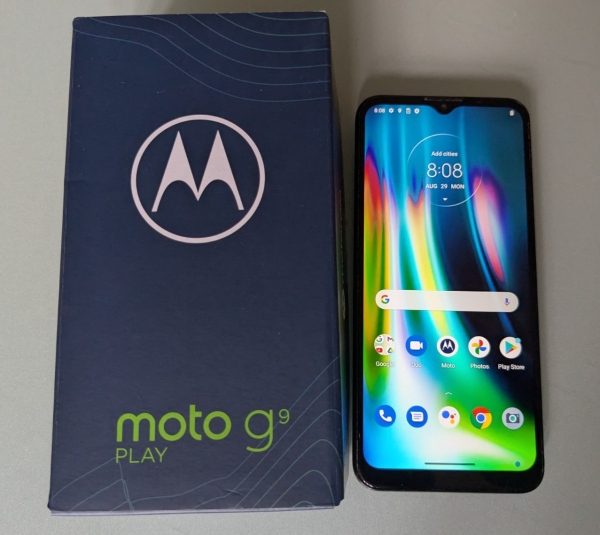 Motorola Moto G9 Play Smartphone, 64GB, entsperrt, originalverpackt, Sapphire Blue, XT2083-3