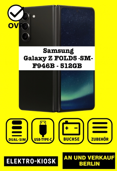 Samsung  Galaxy Z FOLD5 -SM-F946B – 512GB / 12GB | Z FOLD 5 Handy Smartphone OVP