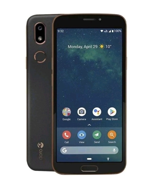 Doro 8080 32GB 4G SOS vereinfachtes Smartphone für Senioren/OAP – schwarz entsperrt