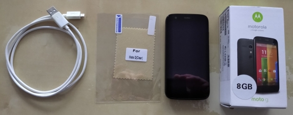 Motorola MOTO G XT1032 8GB – Schwarz (Ohne Simlock) Smartphone mit OVP & Folien