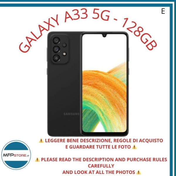 Samsung Galaxy A33 5G Smartphone Android 6.4” Super Amoled 128GB Black – Geprüft