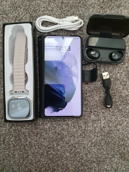 Samsung Galaxy S21+ Plus 5G schwarz 128GB entsperrt 5G Smartphone