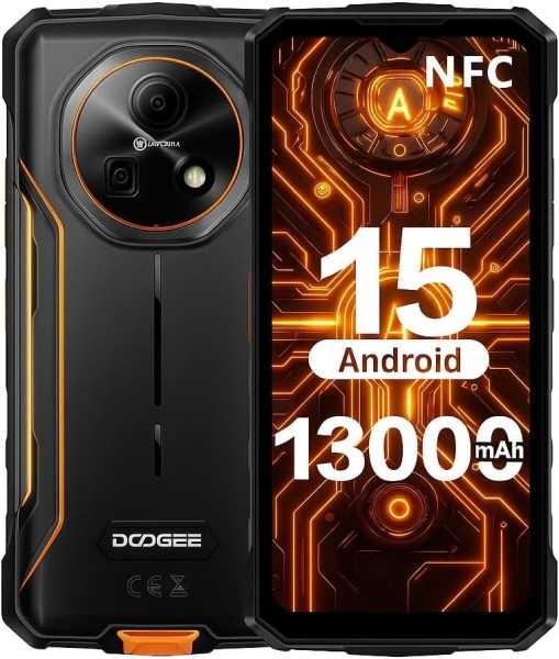 DOOGEE Fire 5 Pro Rugged Smartphone – Android 15, 13000mAh Rugged Phone, Gemini