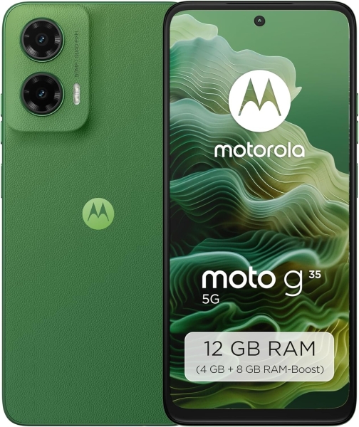 Motorola Moto g35 5G Smartphone (Robustes 4GB/128GB, Leaf Green