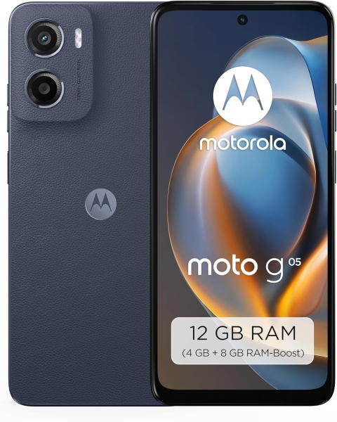 Motorola Moto g05 Smartphone (Kratzfestes 4GB/128GB, Demin Blue