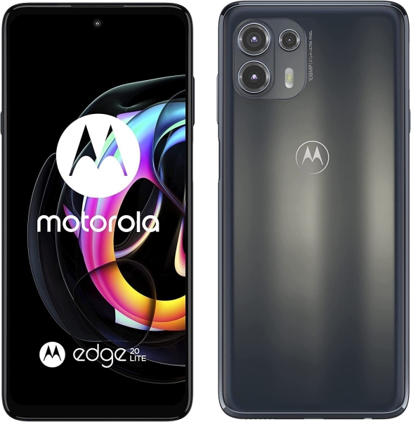 Motorola Moto Edge 20 Lite 128GB Electric Graphite entsperrt Dual SIM Smartphone