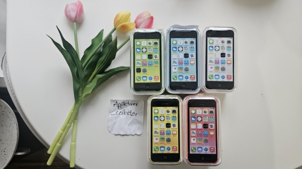 iPhone 5C Sammlung BLAU GELB GRÜN WEISS PINK Sammlerstück Selten