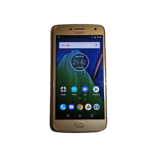 Smartphone Motorola Moto G5 16GB Gold ohne Simlock. Riss+Home Button LESEN #6643