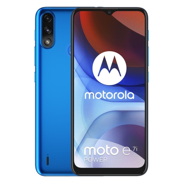 Motorola Moto E7i Power Dual-SIM 32GB Tahiti Blue Android Smartphone gut