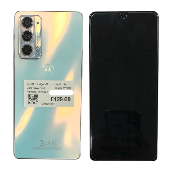 Motorola Edge 20 6,7″ 5G 128GB Smartphone SIM-frei Silver Frost