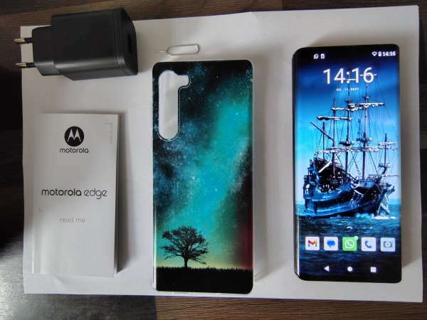 Motorola Edge 5G Dual-SIM 128 GB/6 GB Solar Schwarz Smartphone/Gebraucht