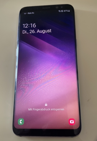 SAMSUNG GALAXY S8 SM-G950F 64GB SMARTPHONE SCHWARZ SILBER – WIE NEU