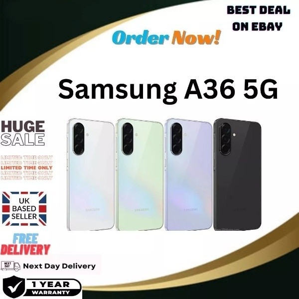 Samsung Galaxy A36 5G 6,7“ 128GB 8GB RAM ENTSPERRT SMARTPHONE Brandneu Versiegelt