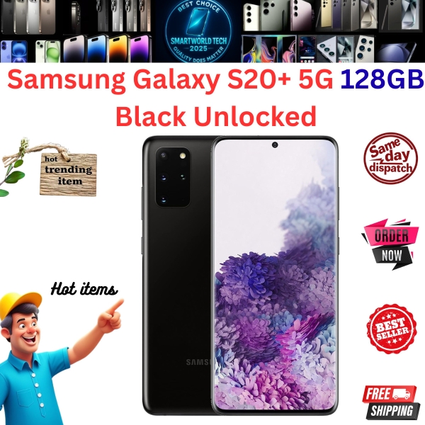 Samsung Galaxy S20 Plus 5G 128GB schwarz entsperrt Android Smartphone Grade A++