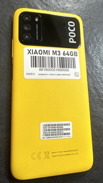 Neu Xiaomi POCO M3 gelb 64GB 4GB Dual Sim entsperrt Smartphone – keine Box – UK