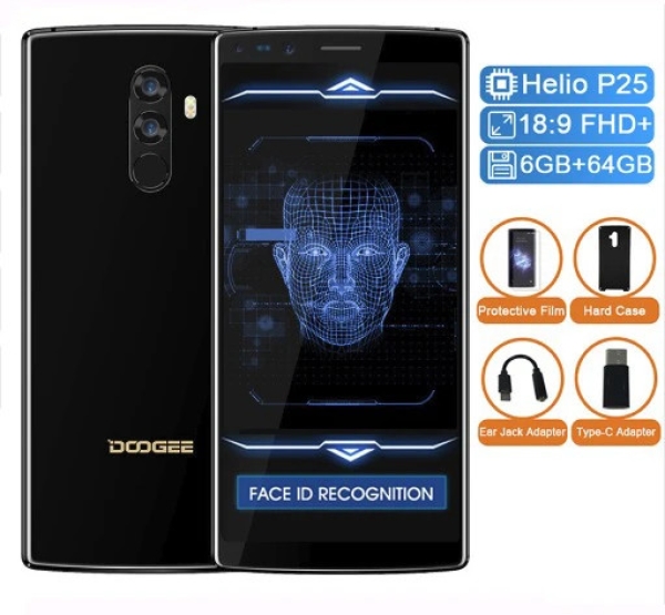 Doogee Mix 2 64GB 6GB Smartphone Android Dual Sim entsperrt Quad Core schwarz