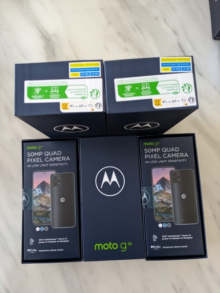 Motorola Moto G23 128GB 4G Smartphone simfree entsperrt nagelneu versiegelt anthrazit
