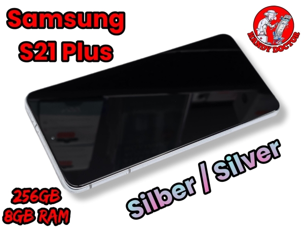 Samsung Galaxy S21 Plus + 5G Smartphone 256GB Silber Phantom Silver TOP ZUSTAND