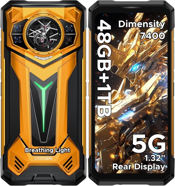Doogee S200 Ultra Rugged Smartphone 5G, 48(12+36)GB+1TB, 1,32″AMOLED Rear Displ