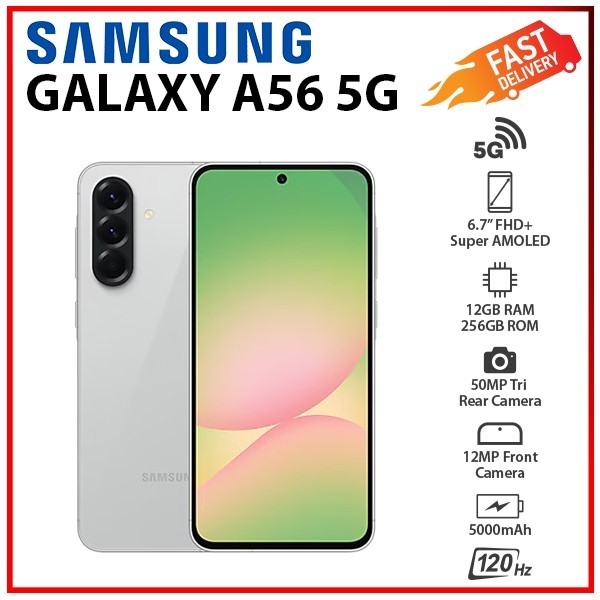 Samsung Galaxy A56 5G 12GB+256GB LIGHTGRAY Dual SIM Unlocked Android Smartphone