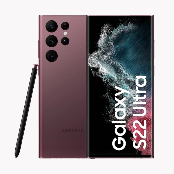 Samsung Galaxy S22 Ultra SM-S908B/DS – 128 GB – Smartphone Burgundy (entsperrt)