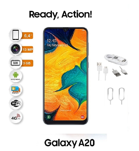 Samsung Galaxy A20 32GB 4G LTE Android – Top Zustand – Smartphone – Entsperrt