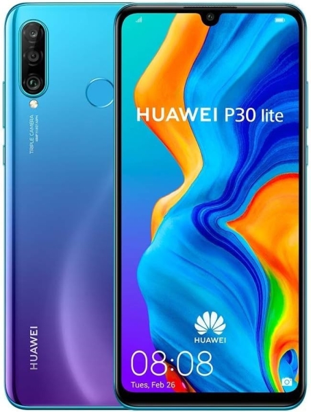 Neu Huawei P30 lite blau 128GB/4GB Dual Sim werkseitig entsperrt Smartphone