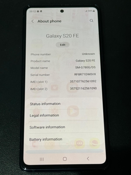 Samsung Galaxy S20 FE – 128GB – Cloud Navy (entsperrt) Smartphone – Farbe