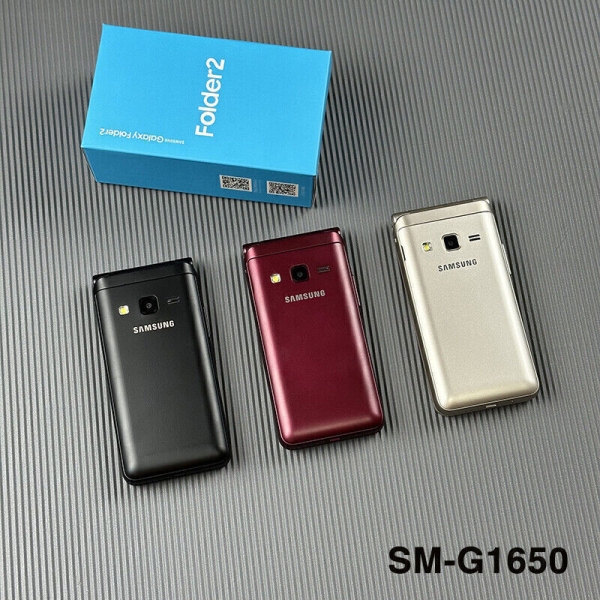 New For Samsung Galaxy Folder2 SM-G1650 Dual SIM Flip Unlocked SmartPhone HOT