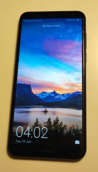 Huawei Y7 2018 schwarz 5,99″ Android Smartphone gesprungen Digitizer – reagiert nicht