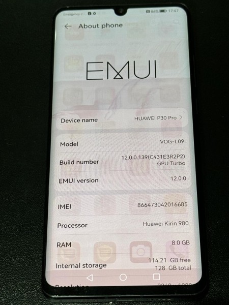 Huawei P30 Pro – 128 GB – Smartphone schwarz (entsperrt) – Farbe
