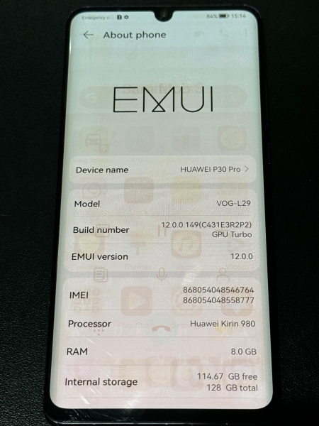 Huawei P30 Pro – 128 GB – Smartphone schwarz (entsperrt) – Shadow