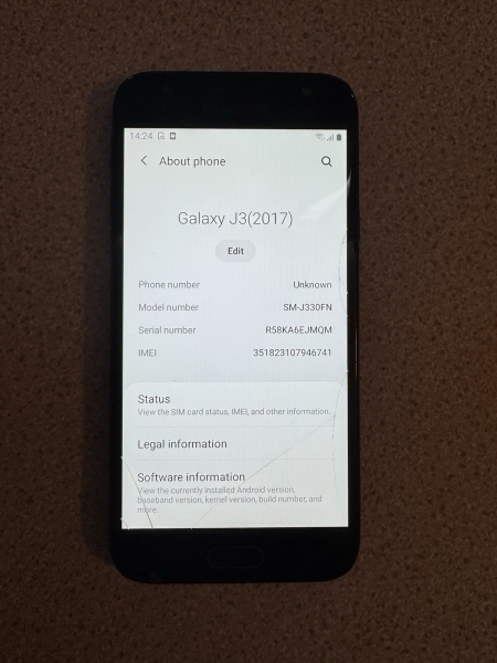 Samsung Galaxy J3 2017 – Schwarz – 16GB – Entsperrt