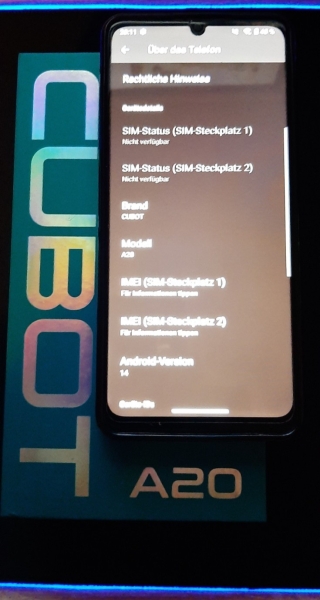 Smartphone Cubot A20 48Megapixel 5100mAh (4GB up to 12GB)+128GB