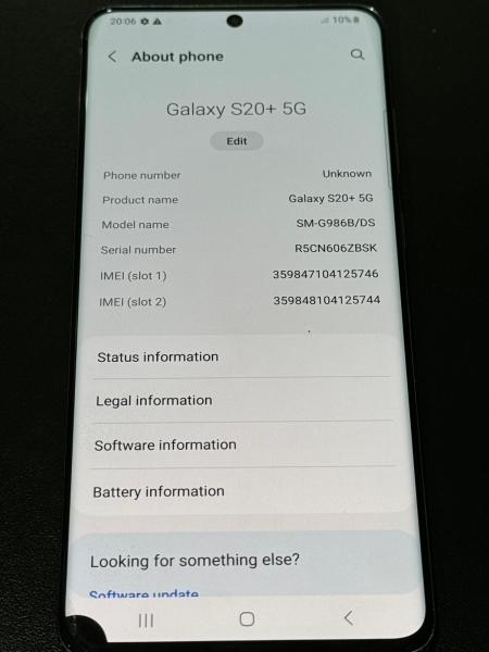 Samsung Galaxy S20+ Plus 5G SM-G986B – 128 GB – Smartphone grau (entsperrt)