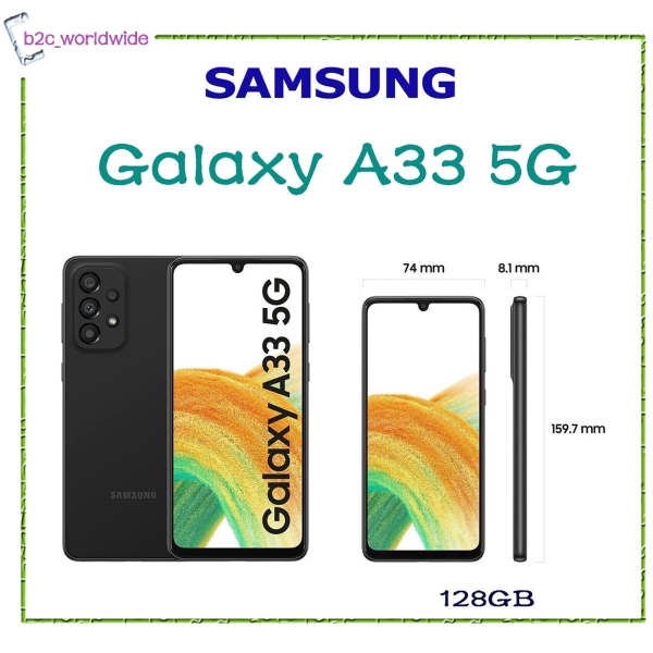 Samsung Galaxy A33 5G Entsperrt LTE (128GB) Ohne Simlock 6,4″ 48MP Smartphone